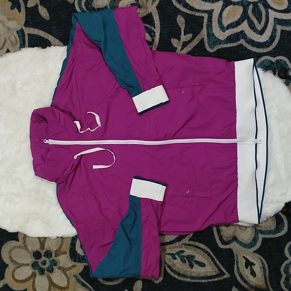 Free People Teal and Berry Retro Active Jacket Size L - Picture 6 of 15